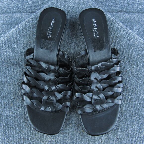 Aerosoles Women Slide Sandal Shoes Black Synthetic Size 9.5 Medium - Picture 3 of 9